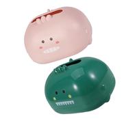 Cabilock 2pcs Funny Dinosaur Tissue Box Cover Creative Tissue Holder for Bedroom Dining Table Car Duck Pink