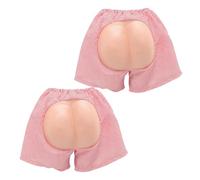 Cabilock 2pcs Funny Fake Butt Shorts for Men with Comical Design, Made of Cloth and Pvc, for Wedding Doorblocking Games and Party Pranks, Enhances Wedding Atmosphere with Unique Novelty