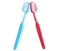 Cabilock 2pcs Giant Dual Sided Fake Toothbrush Set Oversized Lightweight Photo Prop for Birthday Parties Social Media Events Outdoor Decorations Creative Fun Display