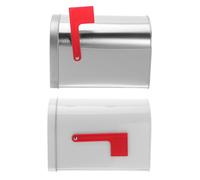Cabilock 2pcs Gift Postage Box Mailbox Small Treats Containers Small Cookies Containers Hanging Mail Organizer Chocolate Candies Empty Candy Tinplate