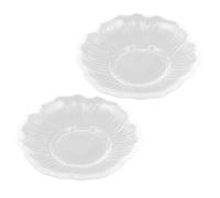 Cabilock 2Pcs Glass Tea Saucer Decorative Serving Plate Mini Appetizer Dish for Tea and Elegant Transparent Cup Mat for Home and Kitchen Use