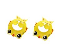 Cabilock 2pcs Goldfish Pattern Adjustable Shower Cap for Boy Girl Bathing Protecting Hair Shampoo Shield and Ear Pads