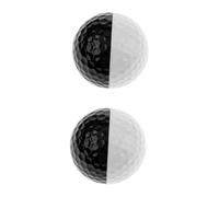 Cabilock 2Pcs Golfing Training Balls Double Color Black and White Practice Balls for Putter Aiming and Distance Control Indoor and Outdoor Golf Practice