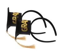 Cabilock 2pcs Graduation Cap Headbands with Tassel for Adults College Graduation Accessories Bachelor Cap Hairband Party Decoration Symbol of Academic Achievement