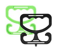 Cabilock 2pcs Grocery Bag Holder Handle Grip with Soft Non-Slip Cushion Portable Grocery Bag Carrier Handles Black and Green Set for Easy Carrying