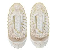 Cabilock 2pcs Guadalupe Holy Water Font Wall Hanging for Entrance and Church Decor Catholic Home Holy Water Holder Easy to Maintain Stylish First Communion Gift Spiritual Wall Mount