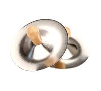 Cabilock 2pcs Hand Cymbals Metal Finger Cymbals Portable Finely Tuned Percussion Instrument for Children Suitable for Dance and Music Performance