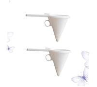 Cabilock 2pcs Handheld Cake Decorating Funnel Dispenser Plastic Baking Tool for Cream Icing Batter Transfer Convenient Kitchen Accessory for Cake Shops and Home Bakers