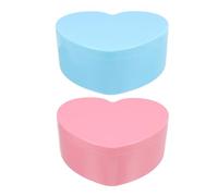 Cabilock 2pcs Heart-shaped Jewelry Box with Mirror Travel Jewelry Case Hair Tie Holder Ring Travel Organizer Heart-shaped Makeup Mirror Bobby Pin Case Earring Hair Tie Storage Pp