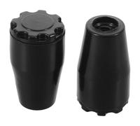 Cabilock 2pcs Heat Resistant Black Plastic Stove and Fireplace Door Handle Covers with 10mm Thread Universal Compatibility and Easy Cleaning, Modern Aesthetic Replacement Parts for Boiler