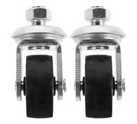 Cabilock 2pcs Heavy Duty Floor Jack Casters Swivel Threaded Rod Replacement Wheels Load-bearing Jack Accessories for Easy Lifting and Precise Positioning