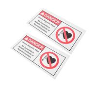 Cabilock 2pcs High Visibility Magnetic Field Warning Decal PP Synthetic Adhesive Caution Stickers for Factories Hospitals Schools No Metallic Implants Allowed Safety Label