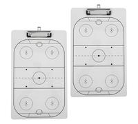 Cabilock 2Pcs Ice Hockey Coaching Boards - Dry Erase Marker Boards with Clipboard for Team Strategy and Training Sessions - Portable Coaching Supplies for Professional Instructors