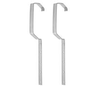 Cabilock 2pcs Iron Rain Gutter Brackets Sturdy Silver Adaptable Versatile Rain Gutter Racks for Roof Support in Garden