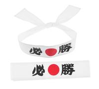 Cabilock 2pcs Japanese Karate Headband Costume Kitchen Headwear for Cooking and Sports Lightweight Tear Resistant Motivational Symbol for Karate Practitioners for Friends and Family