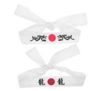Cabilock 2pcs Japanese Style Headband for Cooking and Exercise, Cotton Material with Good Absorbability to Keep Hair Far from Face, Suitable as Sushi Chef Headwear and Fitness Samurai