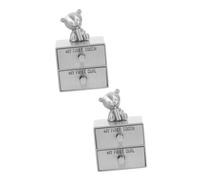 Cabilock 2pcs Keep Your Baby's First Tooth Beautiful Metal Fetal Hair Tooth Keepsake Box