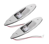 Cabilock 2pcs LED Boat Navigation Lights Flush Mount Bow Signal Lamps Red Green for Kayak Yacht Boats with Sealed Circuit Board and Shockproof Design