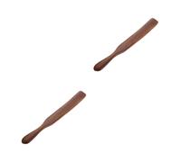 Cabilock 2pcs Long Handle Wooden Spatula for Cooking Non Stick Kitchen Utensil with Natural Material Eco Friendly Design Flat Paddle for Stirring and Mixing Suitable for All Cookware and