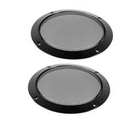 Cabilock 2pcs Loudspeaker Grilles Speaker Protector Iron Covers Simple Design Stylish Look Prevent Dirt Protect Car Audio for Car Audio Systems Black