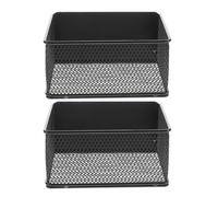 Cabilock 2pcs Magnetic Fridge Side Shelf Organiser in Black Carbon Steel with Strong Magnet for Easy Access Storage of Onion and Garlic in Kitchen and Refrigerator, Space Saving Spice Rack