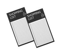 Cabilock 2pcs Magnetic Shopping List Notepads for Fridge Reusable English To-do Pads with Compact Portable Design for Grocery Planning and Metal Surface Organization