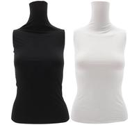 Cabilock 2pcs Mannequin Upper Body Cover Cotton Cloth Overlay Set Black and White Sleeveless Female Model Prop Suitable for Display and Photography