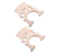 Cabilock 2pcs Maple Cello Bridge Unfinished Fitted Cello Accessories Lightweight with Natural Wood Grain for Sound Quality Improvement and Easy Custom Shaping