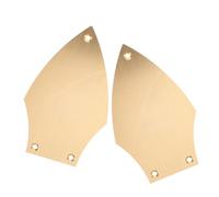 Cabilock 2pcs Metal Bass Guitar Neck Truss Rod Cover Plate Replacement Accessory for Electric Guitar Headstock