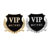 Cabilock 2pcs Metal Car Sticker Decal VIP Side Mark Logo Decor Compatible for VIP Motors