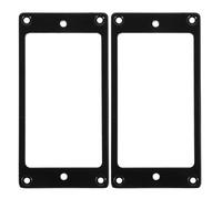 Cabilock 2pcs Metal Humbucker Pickup Covers Dual Coil Flat Frame for Electric Guitar Clear Sound Enhancement Instrument Accessories Replacement Parts