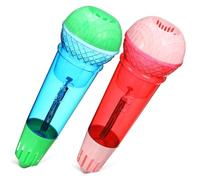 Cabilock 2pcs Microphone for Boys and Girls Retro Vintage Stage Performance Prop Lightweight Portable Playset