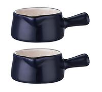 Cabilock 2pcs Mini Ceramic Creamer with Handle 50ml Small Coffee Milk Creamer Jug Pitcher Kitchen Sauce Cup with Pouring Spout Black