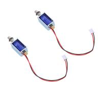 Cabilock 2pcs Mini Dc Push Pull Solenoid Electromagnet Switch with Linear Actuator Compact Design for Automation Equipment Energy Efficient Telescopic Latch for Instrument Control and Boat