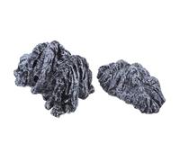 Cabilock 2pcs Mini Resin Mountain Rockery Statues for Indoor Decoration Realistic Small Landscape Ornaments with Lifelike Texture Compact Design for Desktop Bookshelf Fairy Garden Aquarium