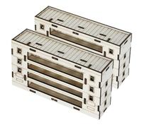 Cabilock 2pcs Miniature Wooden Log Cabin Model Blank Small Cottage House for Crafts Office Decor No Assembly Required Tiny Rustic Building for Sand Table DIY Creative Projects