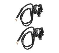 Cabilock 2pcs Motorcycle Handlebar Switch Aluminum Alloy Push Button Starter Kill Horn Headlight Control Mount for All Bike Models