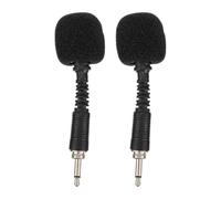 Cabilock 2Pcs Noise Canceling In-Line Microphones with Plastic and Copper Build, for Conference Speeches and Market Campaigns, Compact Design for Live Streaming and Recording