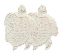 Cabilock 2pcs Ocean Theme Cast Iron Drawer Pulls, Turtle Handles | Beige Antique Finish, Smooth Surface, Easy Installation, Retro Coastal Styling for ’s Rooms, Dressers, Hotels