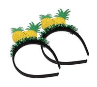 Cabilock 2pcs Pineapple Hair Hoop Yellow Fruit Hairband Creative Headwear for Festive Party Luau Cosplay and Family