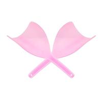 Cabilock 2pcs Pink Hairdressing Face Masks with Comfortable Handle, Pp Material Protective Face Covers for Barber Shops and Home Use, Hair Spray Shields for Salon Haircut Protection
