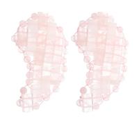 Cabilock 2pcs Pink Jade Eye Mask for Sleeping with Moon Shape Design, Soothing Eye Patch to Reduce Puffiness and Improve Dark Circles, for Sleep and Plane Use