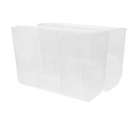 Cabilock 2pcs Plastic Bird Cage Feeders for Quail and Pigeon, Washable and Reusable Feeding Bowls, Hanging Design for No Mess Feeding in Bird Cages