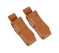 Cabilock 2pcs Portable Leather Harmonica Case Storage Sleeve Compatible with All Brands Stylish Protective Cover for Easy Transport and Safe Keeping