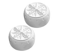 Cabilock 2pcs Portable Mini Washing Machine Usb Automatic Plastic Washer for Travel Home Rv with Suction Cup, Compact Turbo Laundry Appliance for Underwear and Small Loads
