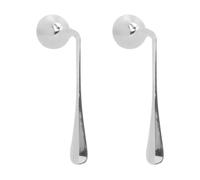 Cabilock 2pcs Portable Stainless Steel Adaptive Utensils for Elderly with Wider Handles and Anti-shake Design, Suitable for Adults, Including Fork, Cutter and Dinner Spoon