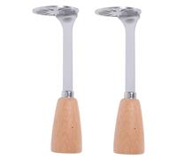Cabilock 2pcs Potato Masher Handle Manual Stainless Steel Vegetable Masher for Kitchen for Avocado Smash and Puree Potatoes