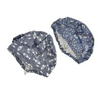 Cabilock 2Pcs Printed Nurse Caps Cotton Scrub Hats for Women Doctors Medical Working Hats with Star and Fish Patterns, Breathable Hair Cover for Hospital Use