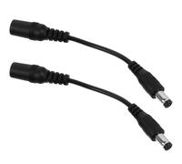 Cabilock 2pcs Professional Effector Transition Cable Male to Female Converter Accessory Black Instrument Connection Cables for Guitar Effects Pedals