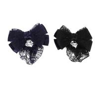 Cabilock 2pcs Professional Hairnet Mesh Bun Covers Bow Hair Accessories for Ballet Dancers Nurses Bank Hotel Staff Hair Nets for Buns